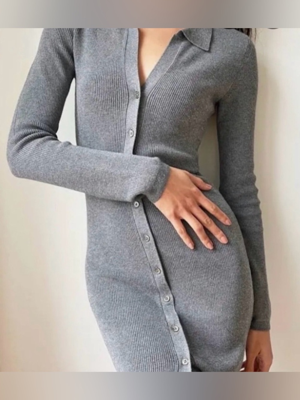 Aritzia cove lavender Button-Up dress